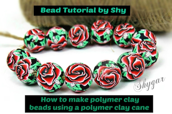 PDF Tutorial Rose Polymer Clay Beads/ How to Make Beads Tutorial/ Rose Bead  Tutorial/ Polymer Clay Bead Tutorial/ How to Make Clay Bead. 