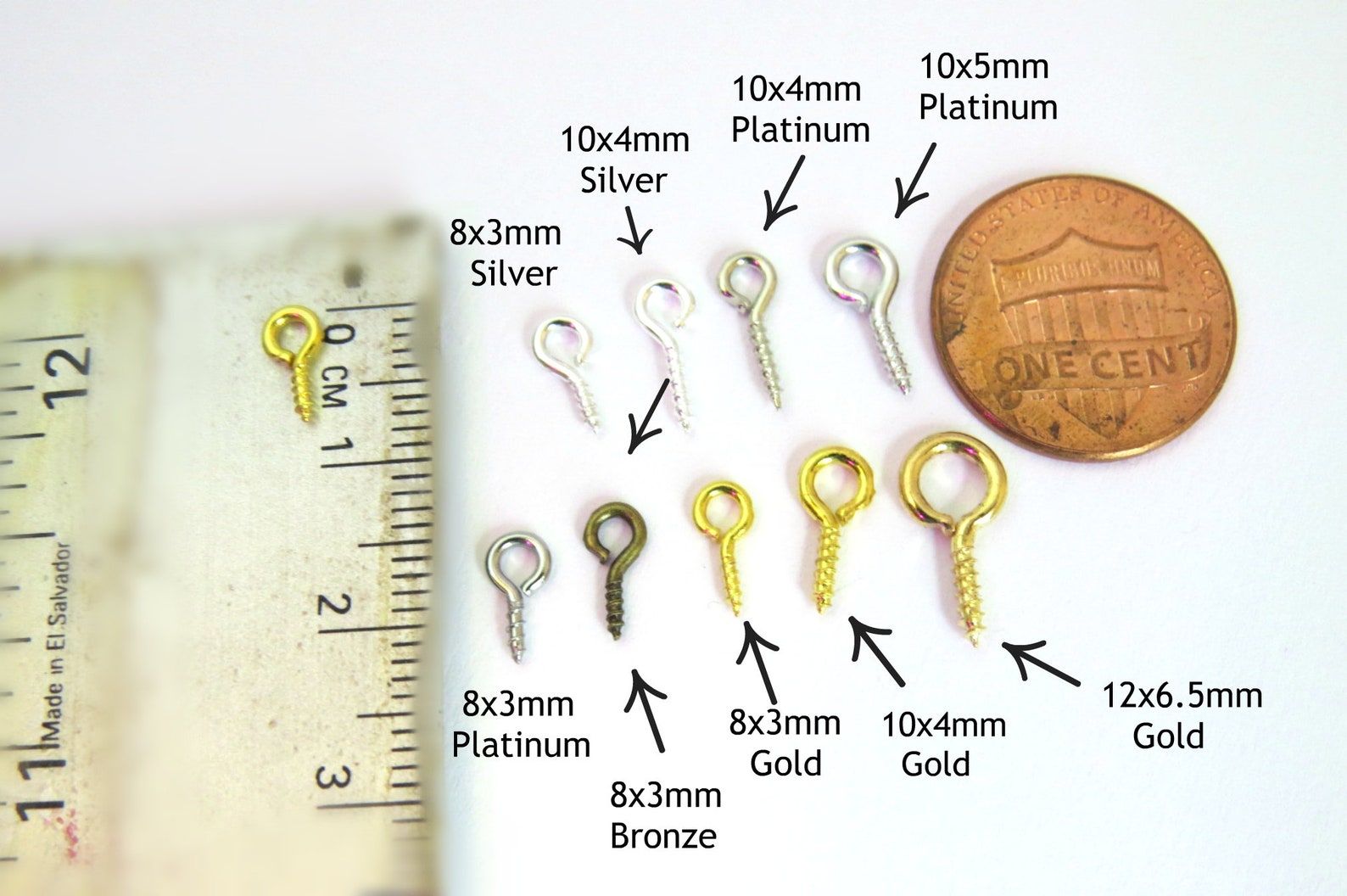 100 or 500 Pieces Tiny Eye Screws for Pendants/ Screw Eye Etsy