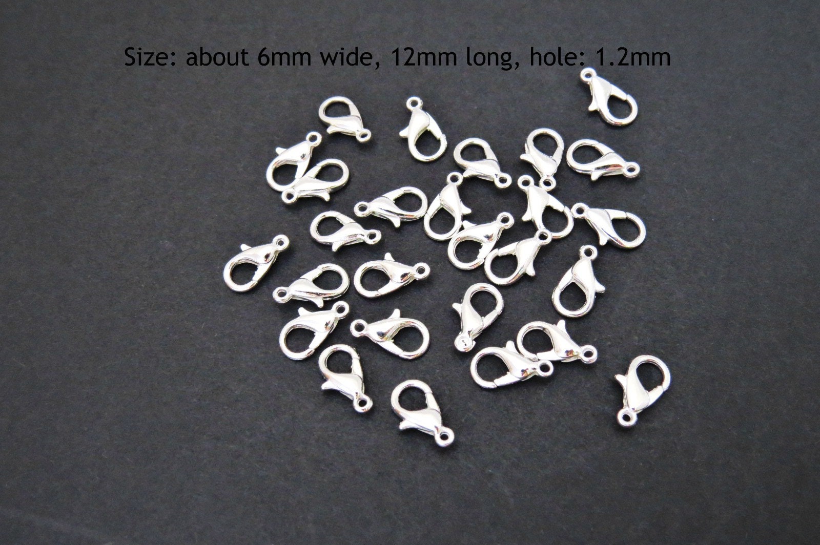 Lobster Claw Clasps/ Jewelry Making Supply/ Platinum Clasp for Jewelry/  10/50/100 Lobster Claw Clasps 10mmx6mmx1mm Clasp/ Bronze Clasp 
