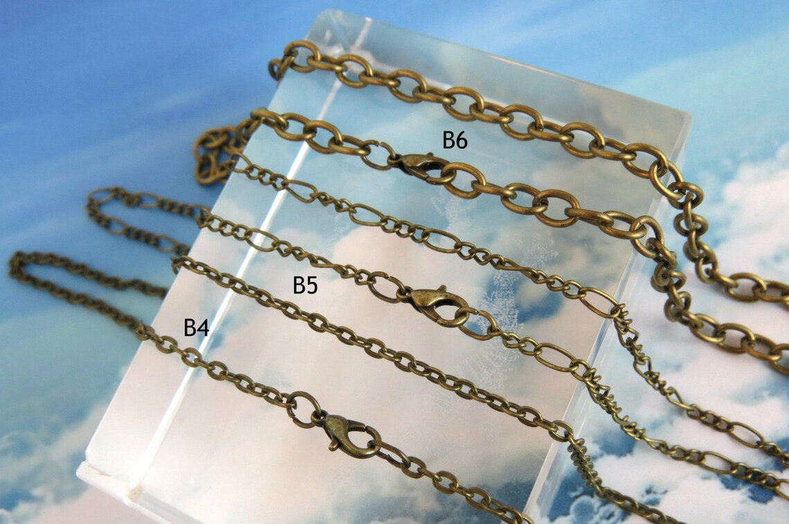 7'' to 36'' Long/ Antique Bronze Color Chain/ Etsy