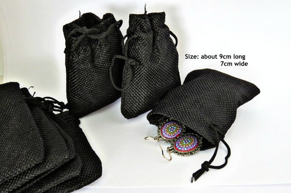 Bolsas de arpillera negras grandes y peque as bolsas de regalo