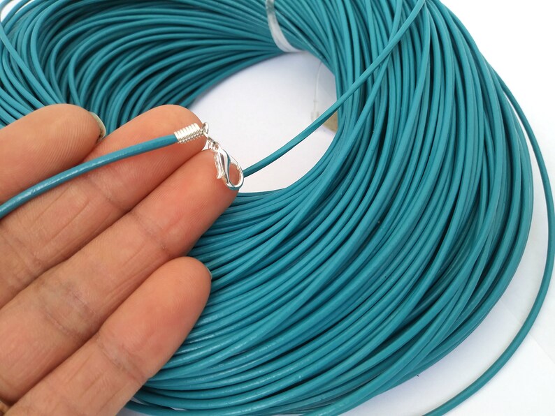 7 Inches to 36 Inches Turquoise Leather Cord/ Necklace Cord/ Etsy
