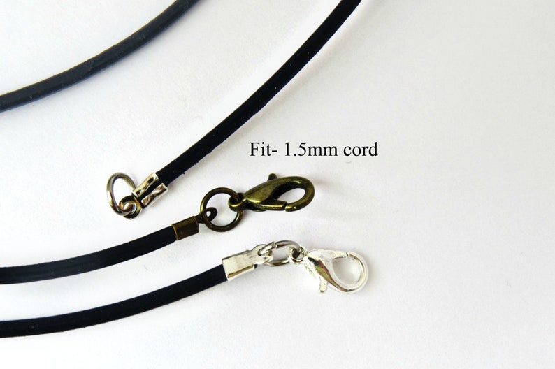 100/ 500 10/25/50 Leather Cord Ends/ Silver Cord End/ Bronze Etsy