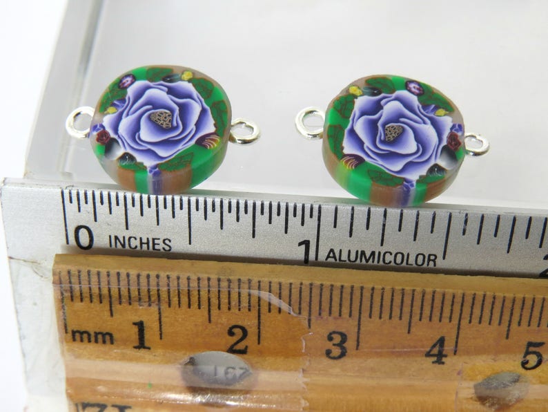 Purple Beads Purple Rose Beads DIY Craft Beads Flat Disc Etsy