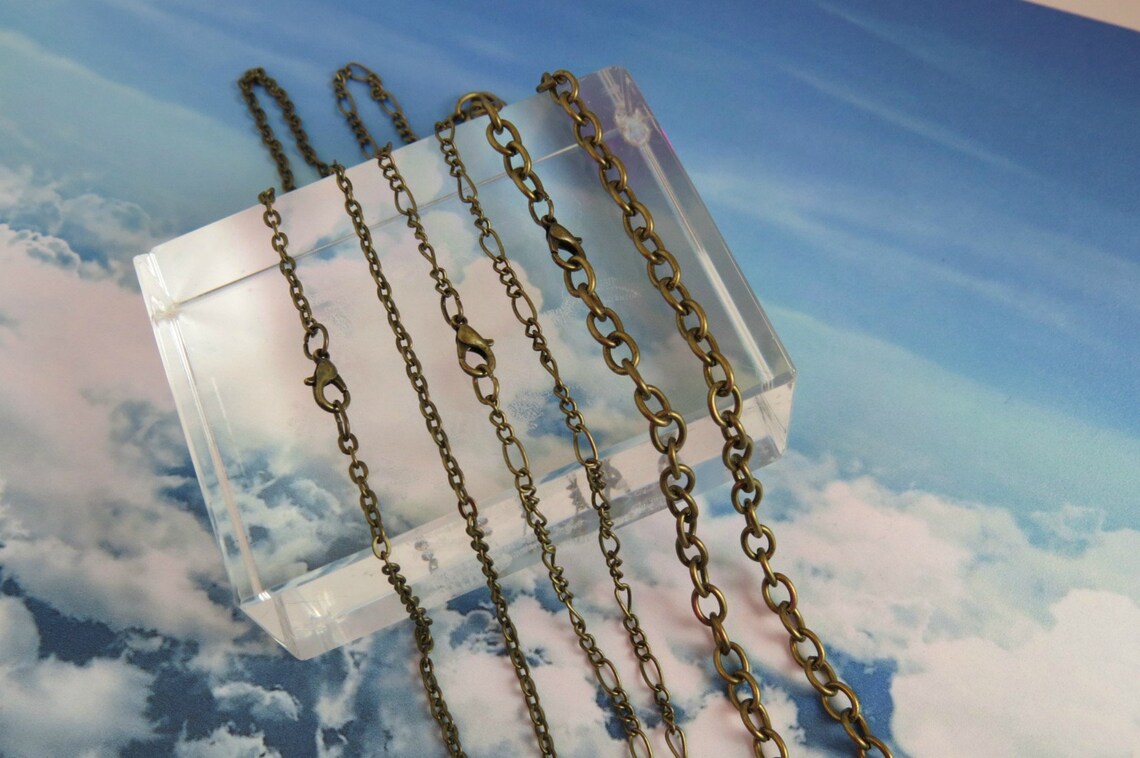 7'' to 36'' Long/ Antique Bronze Color Chain/ Etsy