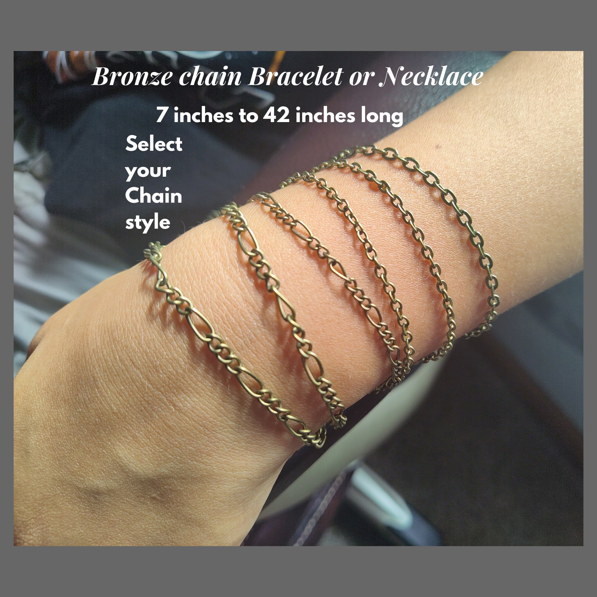 7'' to 38'' Long/ Antique Bronze Color Chain/ Etsy Australia