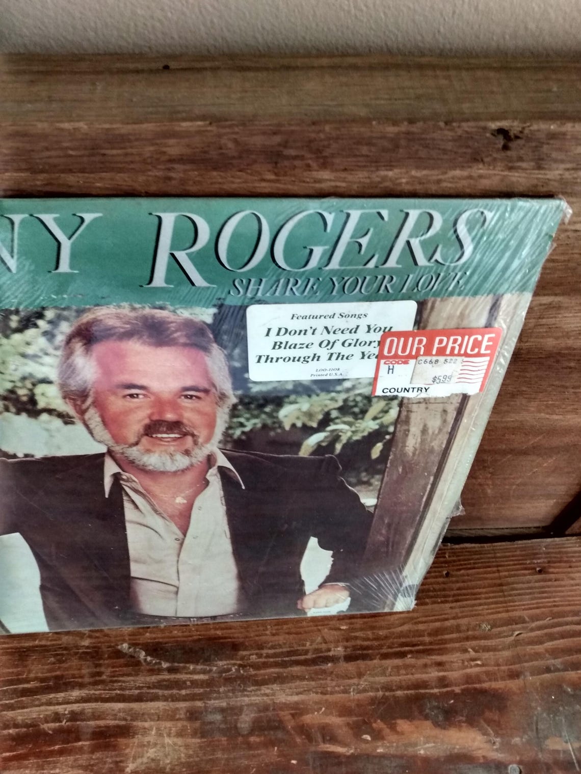 Kenny Rogers Share Your Love 1981 Vintage Vinyl Record Album LOO-1108 Liberty Records, foto 2 di 5
