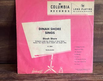 Dinah Shore Sings (1948) Vinyl LP Record, Vintage Studio Album
