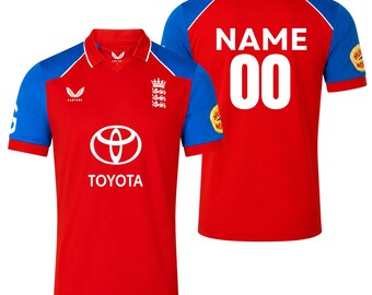 Custom England T20 Cricket Jersey 2026 – Personalized Fan Edition Shirt for Men