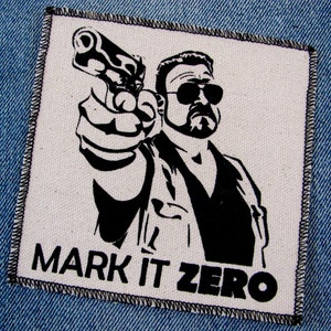 Big Lebowski Walter Sobchak Canvas Patch, finished edge, hand printed, many colors to choose from, FREE SHIPPING USA