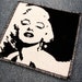 One Marilyn Monroe canvas patch, finished edge, any color you choose, FREE SHIPPING USA 