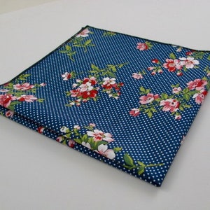 Handkerchief- Pretty flowers, soft cotton hanky, pocket square, eco friendly, mens ladies hankies, zero waste, reusable, handmade, unisex