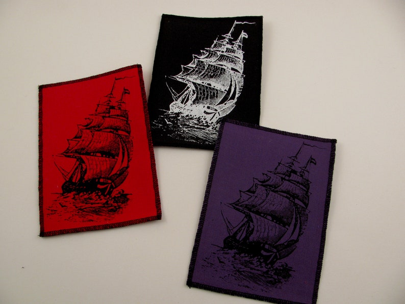 One Ship Canvas Patch Finished Edge Any Color You Choose Etsy