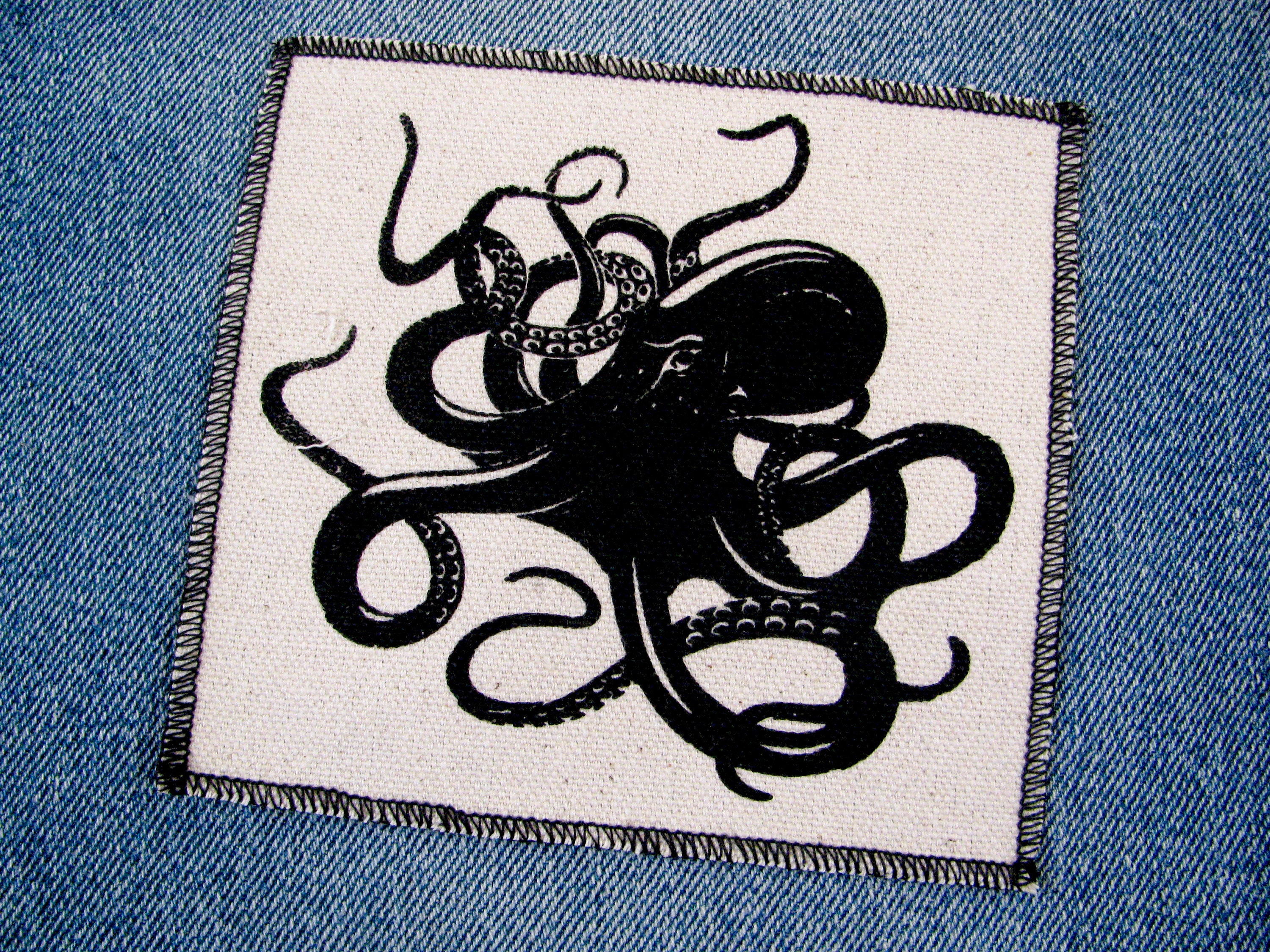 Detroit Michigan Octopus FotoPatch Mascot Hockey Parody Embroidered Iron on