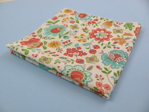 Handkerchief Flower Pattern Soft Cotton Hanky Pocket Square | Etsy
