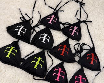 Customised / personalized bikini tops for raves