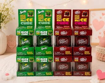 NeeDoh Nice Cube Sprite & Dr Pepper Squishy | Stress Relief Fidget Toy | Sensory Cube
