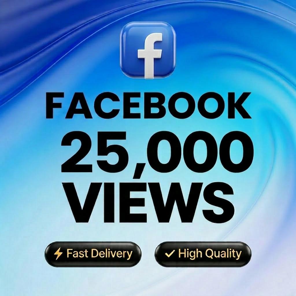 25 000 visningar av Facebook-videor | Högkvalitativa filmrullar och videoengagemang | Snabb leverans | Inget lösenord krävs | Boost för social marknadsföring