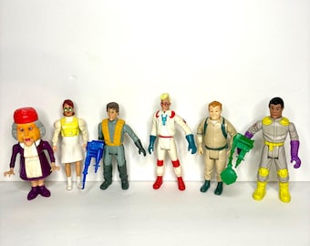 Vintage 1980s Kenner The Real Ghostbusters 6 Figure Lot - Fright Features