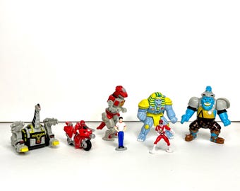 Lote de figuras vintage de Power Rangers Micro Machines Mini Zords de 1994