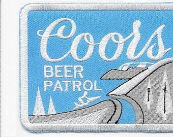 Snowmobile & Coors Beer Patrol 1970 Promo Patch Coors Brauerei Golden Colorado