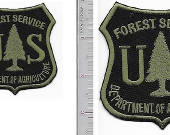 Hot Shot Wildland Fire Crew US Forest Service USFS 2 patches (2 inch & 4 inch)