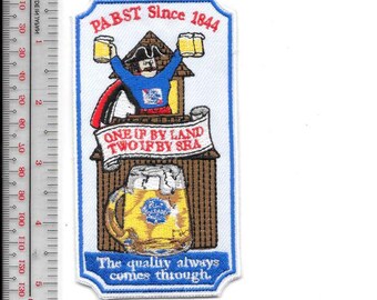 Pabst Blue Ribbon Pirate One If By Land, Two Sea Dealer-actiepatch