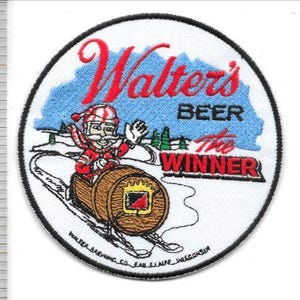 Snowmobile & Walter's Beer ''The Winner'' Au Claire, Wisconsin Promo Patch