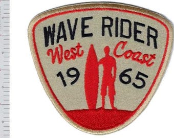 Toppa promozionale "Surfing California West Coast Wave Rider 1965"