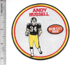 Promopatch Pittsburgh Steelers Andy Russell & Iron City voetbal