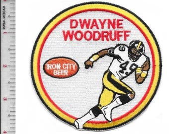 Football Pittsburgh Steelers Dwayne Woodruff & Iron City NFL-promopatch