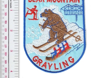 Skiën Bear Mountain Skiën Rodelen Vlagzalm Winter Park Michigan Patch