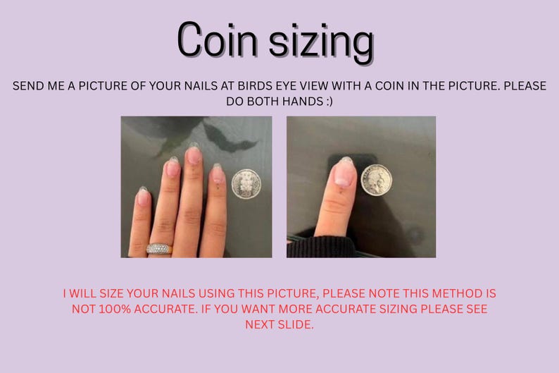 Nails Coin Method Examples Custom Hand Painted Nails - Etsy