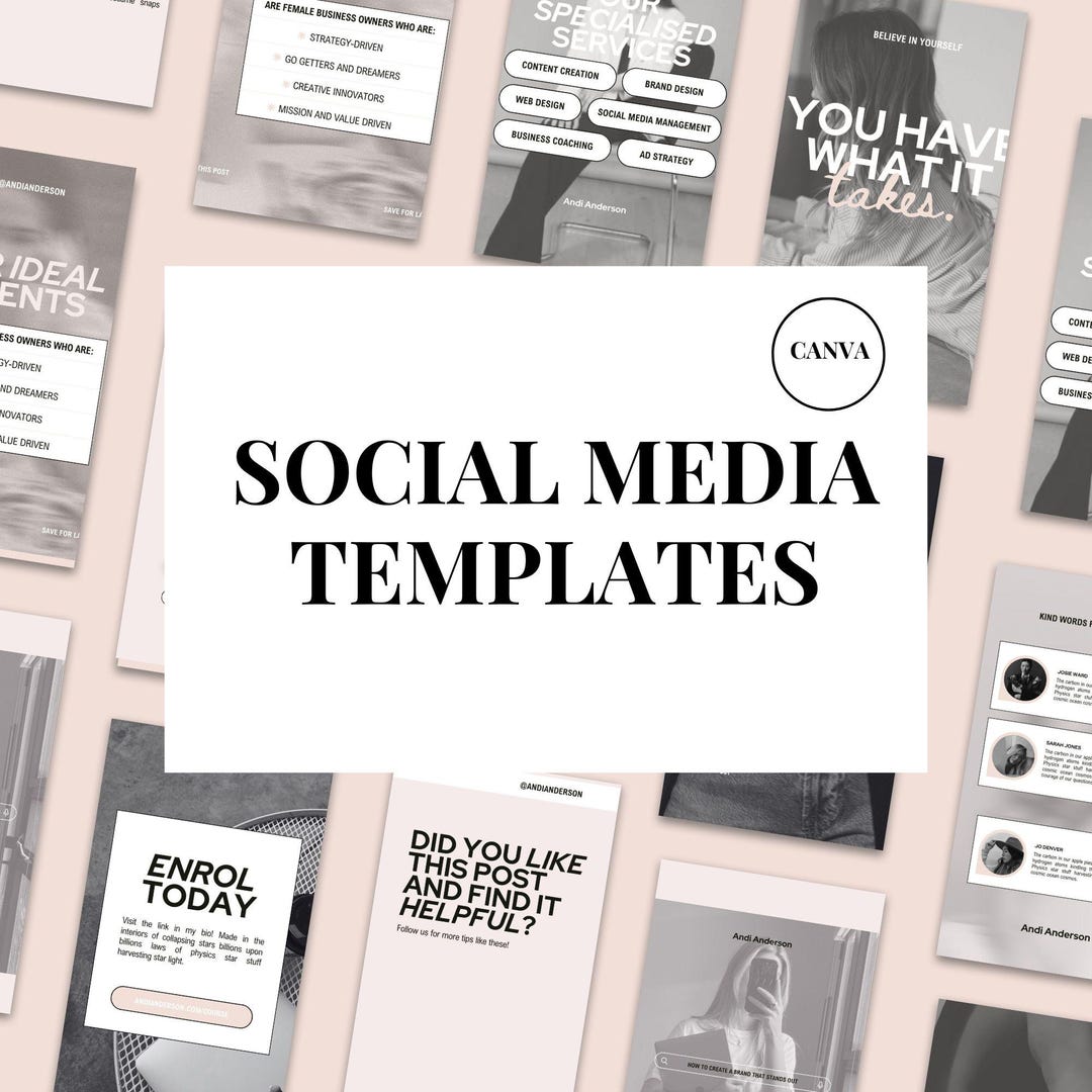 Social Media Canva Templates | Editable Instagram Post Templates ...