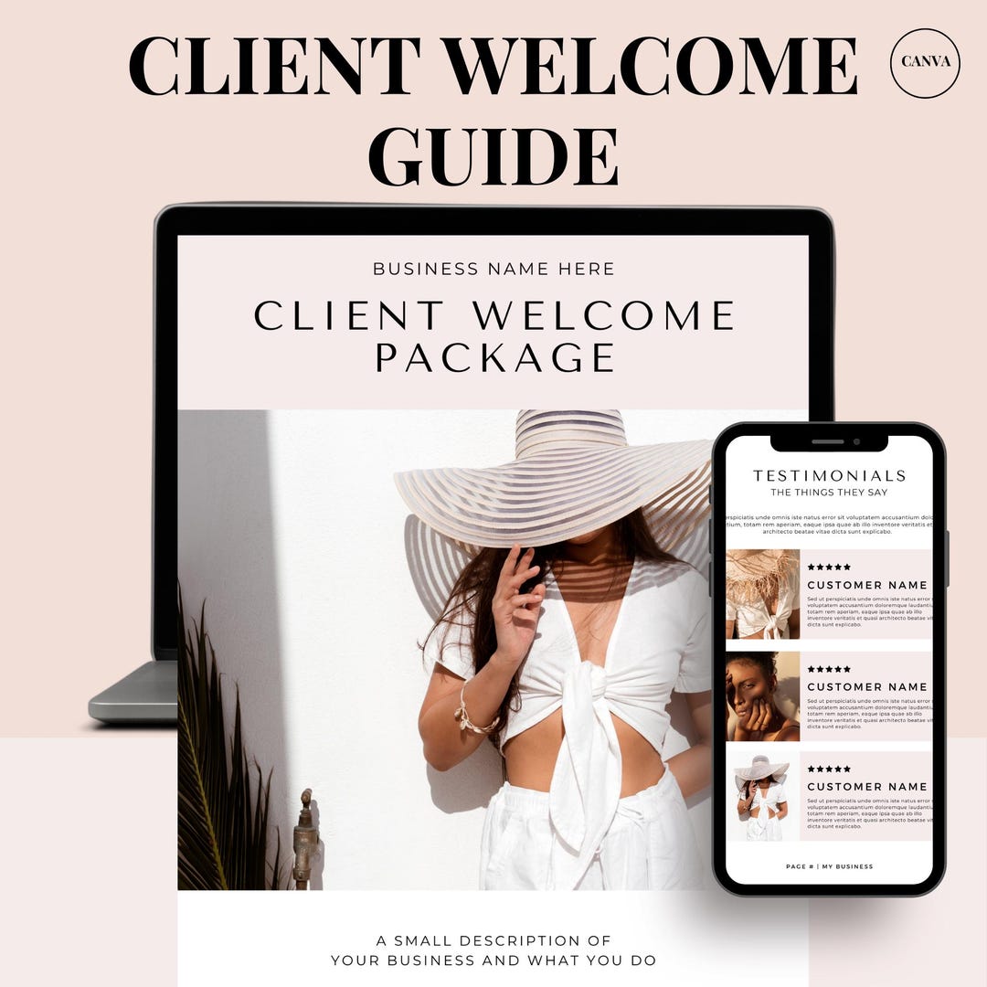 Client Welcome Guide Canva Template | Editable Onboarding Guide ...