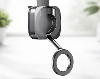 Foldable MagSafe Phone Mount, 360 Rotating Magnetic Holder, Airplane & Car