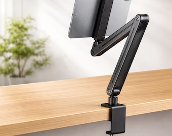 Adjustable Tablet Arm Desk Mount | Swivel, Tilt, Rotate