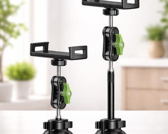 Adjustable Suction Cup Tablet and Phone Stand, Desk, Car and Kitchen Mount