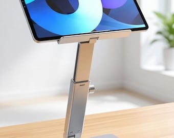Adjustable Aluminum Tablet Stand | Foldable Workstation, Kitchen Mount (7–13 in)