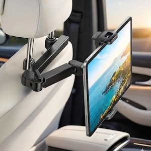 Car Headrest Phone Tablet Mount | Adjustable Anti-Shake Holder for Road Trips