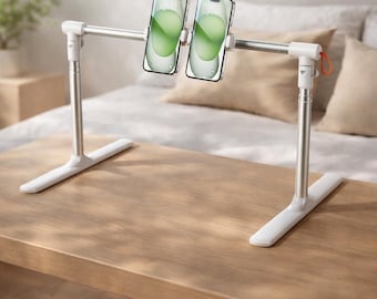 Adjustable Bed Tablet & Phone Stand, Hands-Free Mount