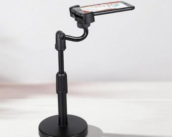 Adjustable Desktop Phone Stand | Weighted Base, 360 Rotation, Ergonomic Viewing