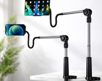 Gooseneck Phone & Tablet Holder | Adjustable Clamp-On Mount