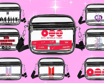 Custom Clear Crossbody Bag, Kpop Transparent Concert Bag, Stadium Approved Clear Purse, Waterproof PVC Shoulder Bag for Music Festival 2026