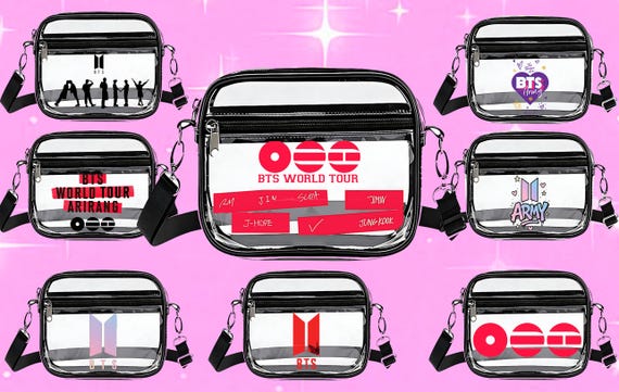 Custom Clear Crossbody Bag, Kpop Transparent Concert Bag, Stadium Approved Clear Purse, Waterproof PVC Shoulder Bag for Music Festival 2026