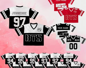 BTS Cropped Football Jersey Shirt, Custom BTS Merch Jersey Shirts, BTS Jerseys For Teen Girl Football Kpop Fan, World Tour 2026