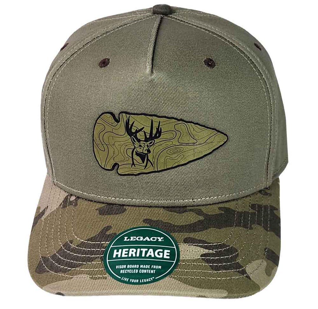 Topo Pattern Hat Arrowhead Buck Topo Patch Hat, Deer Hunting Hat, Legacy Cotton Twill ...