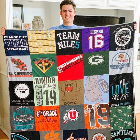 college t shirt blanket