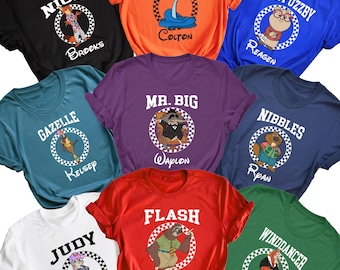Custom Disney Zootopia 2 Characters 2026 Shirt, Disneyland Family Trip, Disney Matching Tees, Zootopia 2  Nick Wilde Judy Hopps 2026 Shirts
