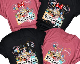 Camiseta de Disney Birthday Squad 2026, camisetas a juego para el viaje familiar 2026, camisetas Disney a juego, camisetas de Disney Birthday Squad de Disneyland, camisetas Disney para niño
